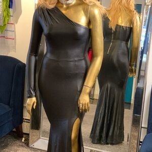 Faux leather Mermaid Maxi Dress